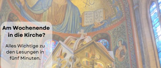 Am Wochenende in die Kirche quadratisch