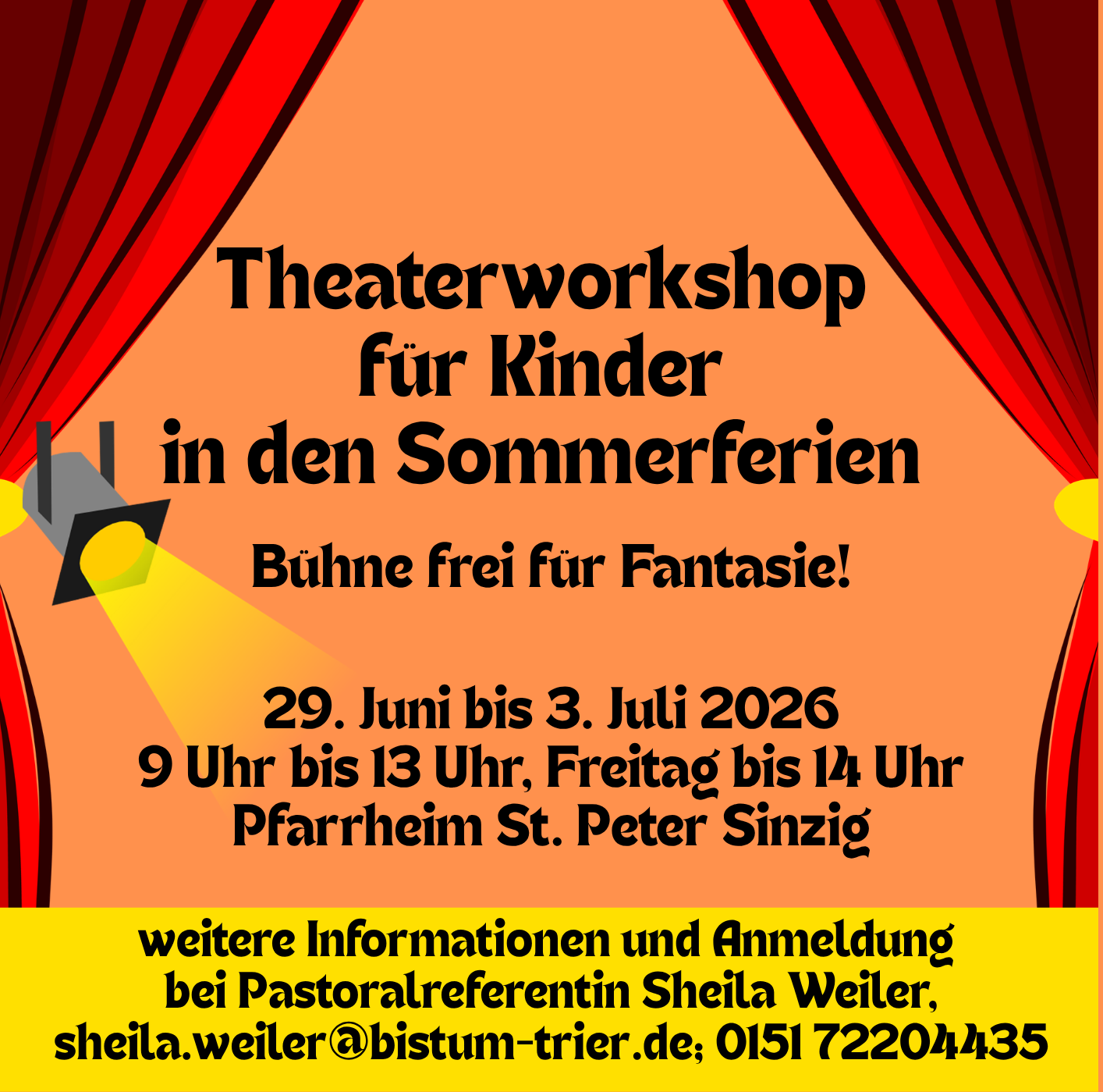 Ausschnitt Flyer Theaterworkshop (c) Pastoraler Raum Sinzig Ausschnitt Flyer Theaterworkshop