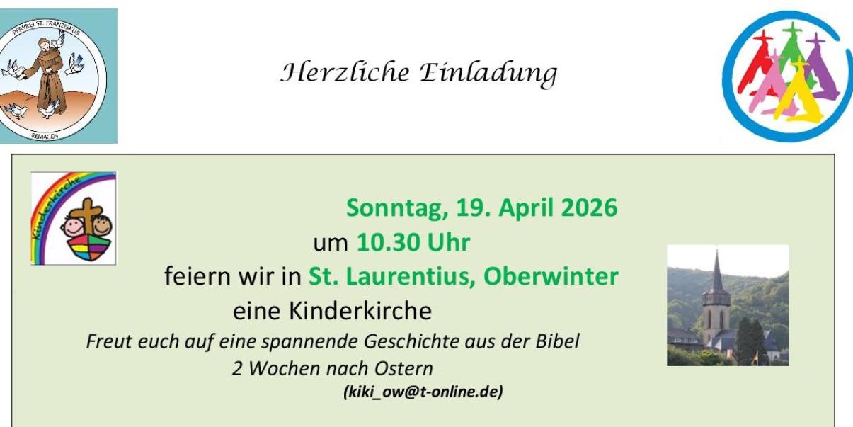 Einladung zur Kinderkirche