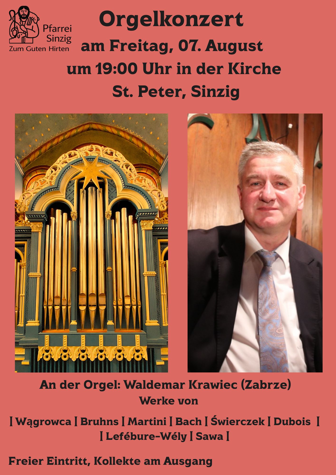 Orgelkonzert August 26 (c) Pfarreiengemeinschaft Sinzig Orgelkonzert August 26