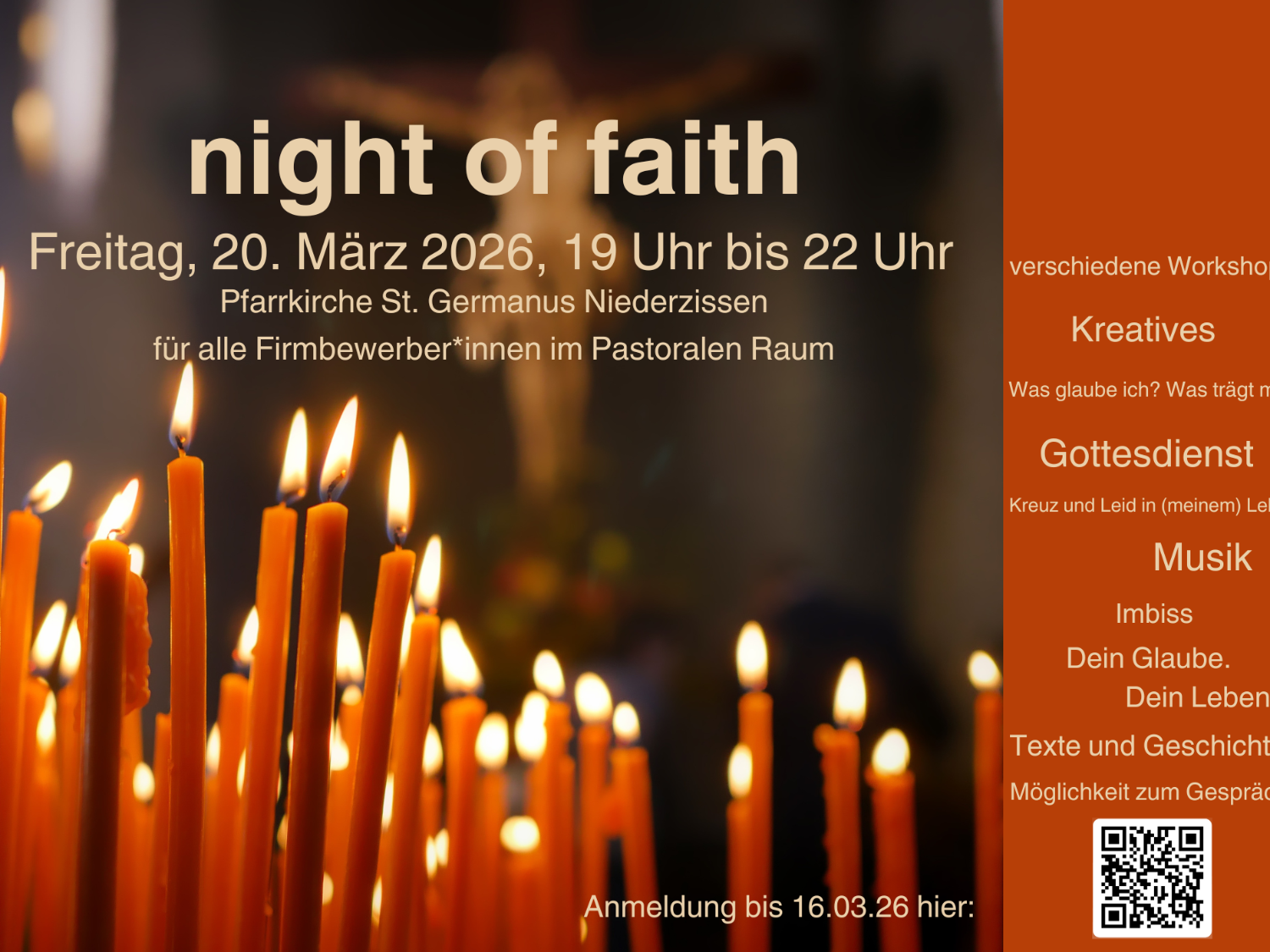 Plakat Night of faith