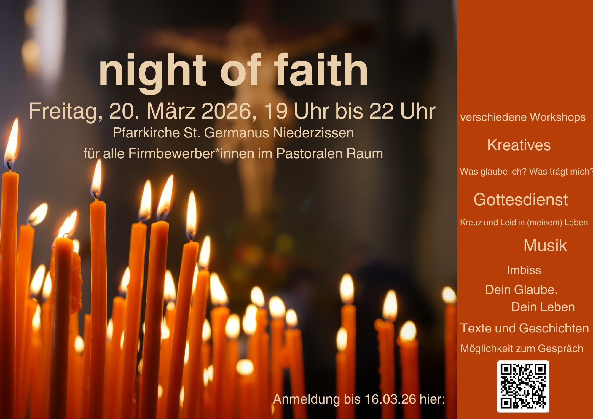 Plakat Night of faith