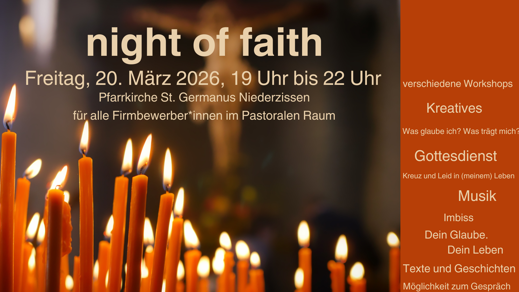 Plakat Night of faith