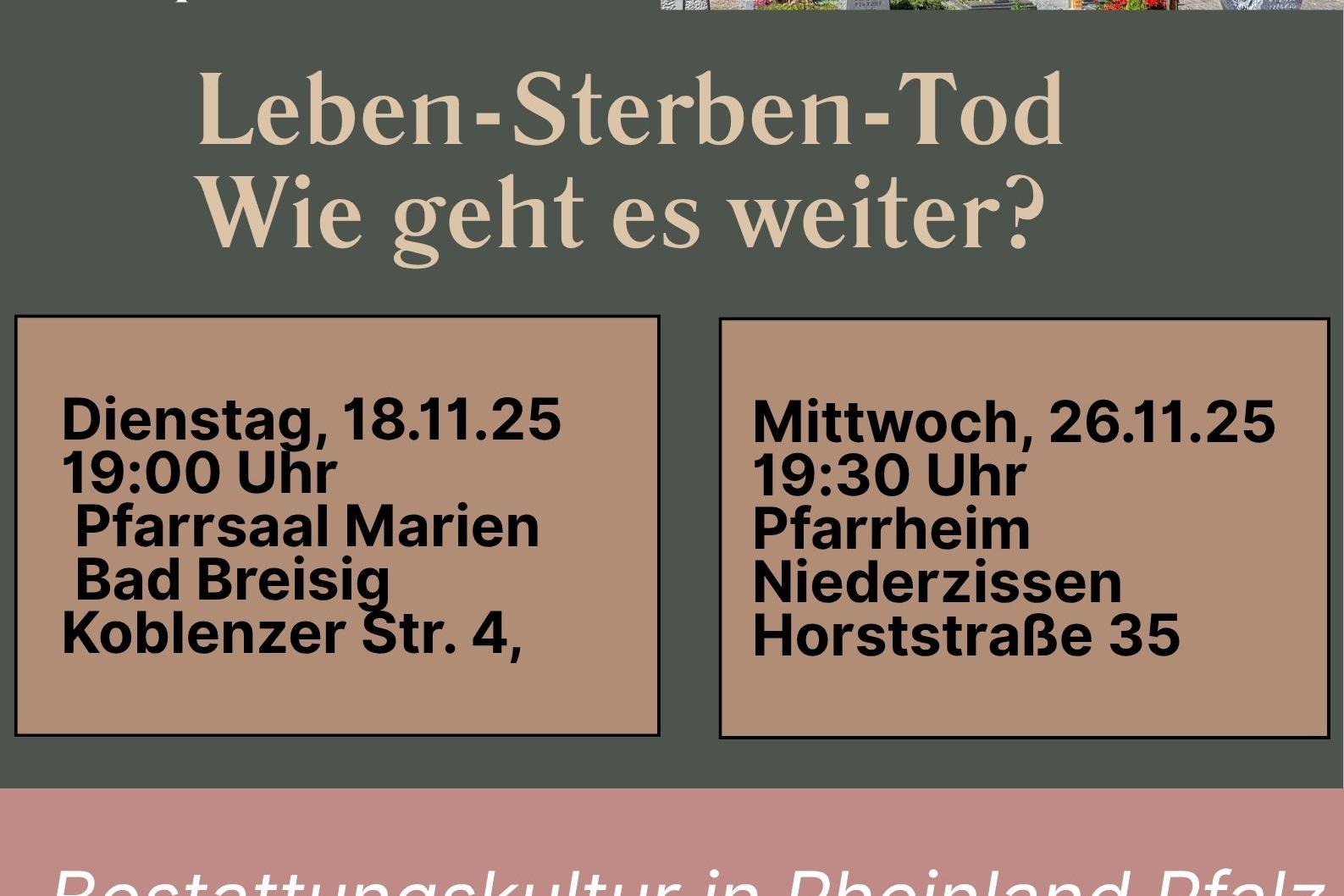 Veranstaltung Begräbnisfeiern