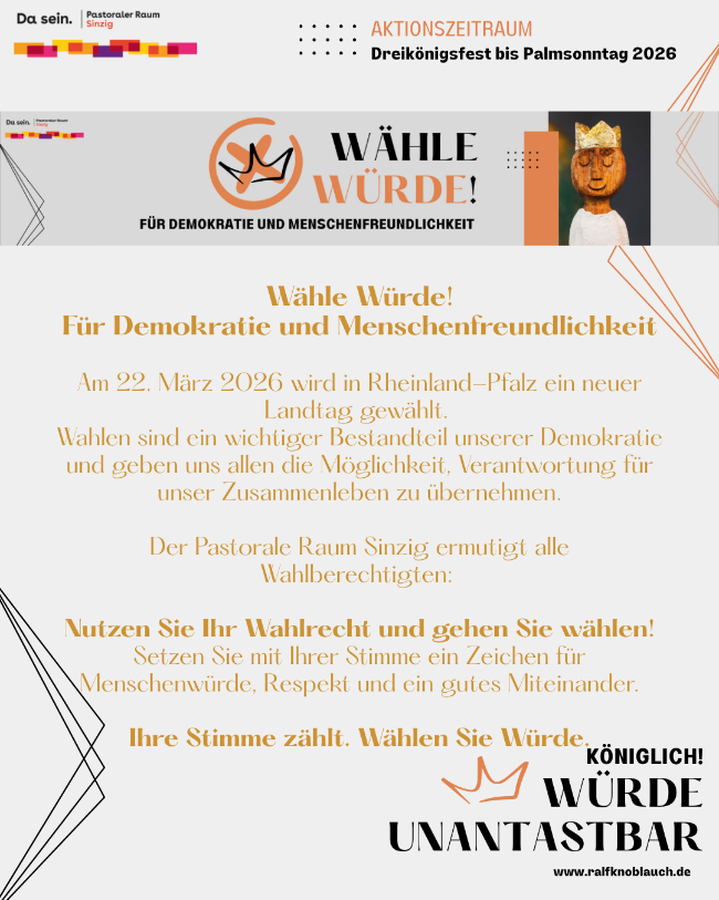Wähle Würde -Flyer