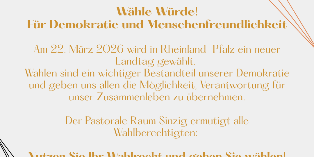 Wähle Würde -Flyer