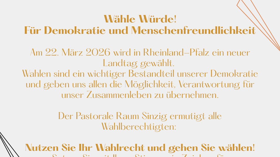 Wähle Würde -Flyer