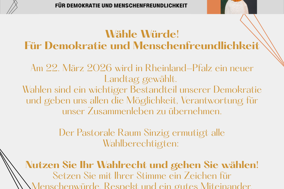 Wähle Würde -Flyer